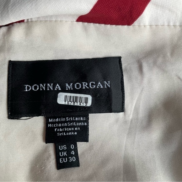 Donna Morgan terracotta abstract print midi dress 30279 - Picture 10 of 15